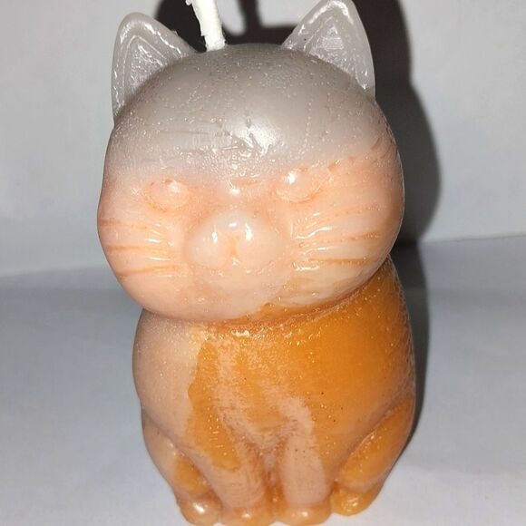Hand crafted limited edition orange candle from our Cat Lady candle collection - Picture 3 of 9